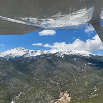 View From Airplane On An Ash Scattering Flight